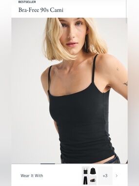 Bra-free 90’s Cami black xs